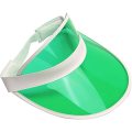 Clear Colored Plástico Plástico Visor Tennis Beach Hat