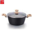 Granite coated wooden handle pans and pots