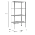 Easy Assembly  Chrome Wire Showing Shelf