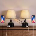 Bedside Nightstand Lamp Set with Touch Control