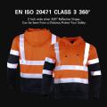 Hi-Vis Reflective Safety Softshell Hoodie Sweatshirt for Men