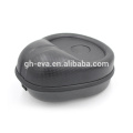 headphone protective carrying case with flocking