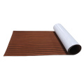 Leichte Teak &amp; schwarze rutschfeste EVA Faux Teak Sheet