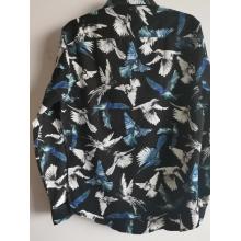 Men's Causal Digital Print Corduroy Shirt