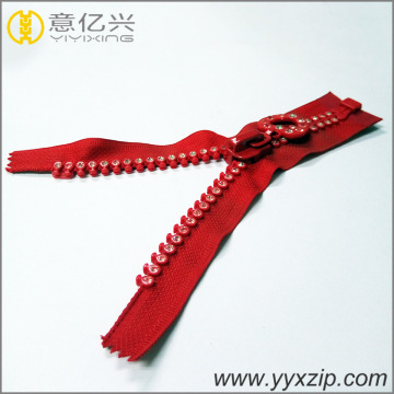 Low Price Customized Rhinestone Zipper For Garments