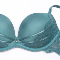 In-stock ladies lace push up mould cup bra and panties set