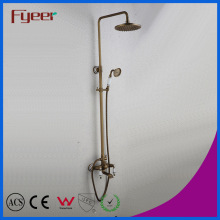 Fyeer Exposed Shower Bathroom Antique Rainfall Bath Shower Mixer