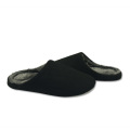 best black soft fluffy indoor slippers