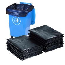 Черная плоская сумка для мусора из HDPE