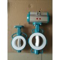 PTFE Lined Wafer Butterfly Valve with Pneumatic Actuator