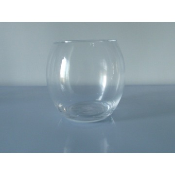 Pequeño jarrón de vidrio jarrón de vidrio flor plantas florero y pequeñas velas de vidrio tazas
