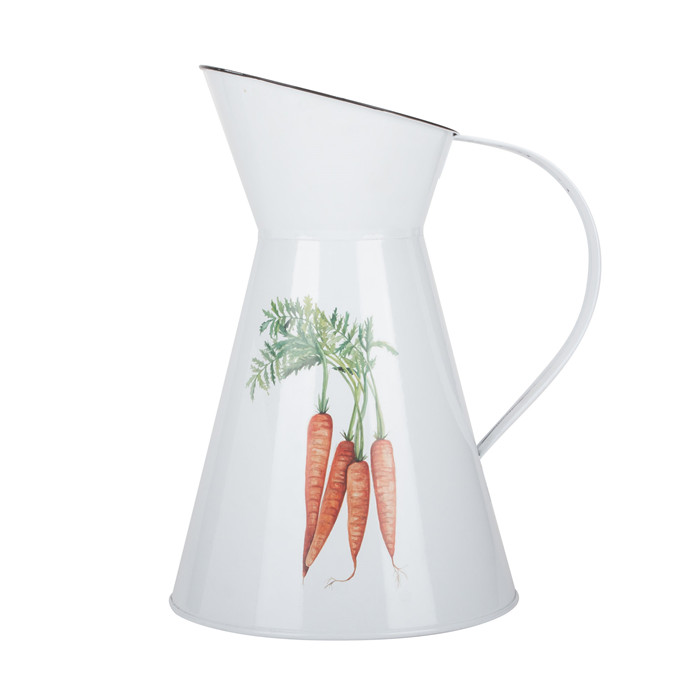 White Powder Coated Flower Jug