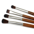 Set de pinceaux de maquillage pour cheveux synthétiques avec manche en bois