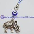 Three-dimensional Carved Elephant Evil Eye Cell Phone Charm