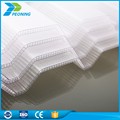 Folha de cobertura de policarbonato de papelão ondulado pluvial translúcido de parede dupla