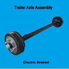 Camp trailer electric braked square axle assembly