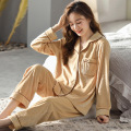 Autumn and winter island velvet pajamas ladies