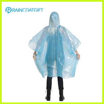 Um tamanho para todos Clear PE descartável Raincoat