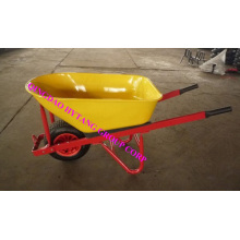 7" tray  Iron square hanlde wheelbarrow with 4.00-8 air wheel