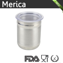 Stainless Steel Food Storage Jar with Lip