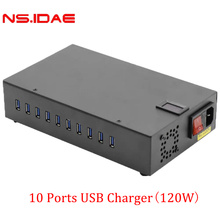 Cargador de puerto alto de 10 puertos USB 120W Puerto alto