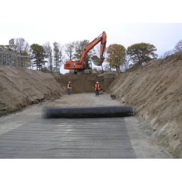 Plastik -Uniaxial -Zaun -Netz Geogrid für die Straße Auffahrt