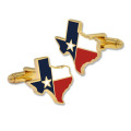 Luxury Texas State Flag Cufflinks with Gold Plating