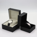 Fancy black leather watch box