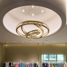 Hotel lobby celling round ring led pendant light