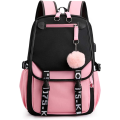 Girl Backpack Large Capacity USB Charging Headphone Port