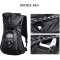 3D Stereo Skull Backpack Rivet Punk Backpack Black Metal