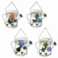 Special Cloth Flower Decorated Metal Wall "Welcome" Garden Decoration