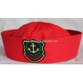 Promotional red cotton seaman sailor cap hat