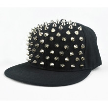 Punk style black rivet hat fashion snapback cap