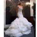 2017 Bridal Gowns Vestidos De Noiva casamento Mermaid Ruffle Wedding Dresses CWFw2570