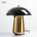 Promotional products iron plating mushroom shaped desk reading lamp lighting wholesale modern hotel table lamp for bedroom