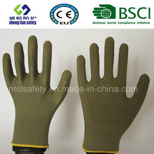 Guantes de trabajo de jardinería recubiertos de látex de espuma de guante