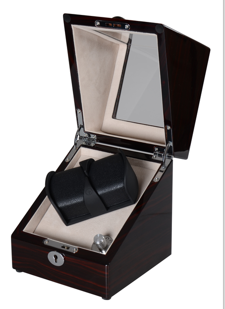 watch winder for 2 automatic watches with battery case