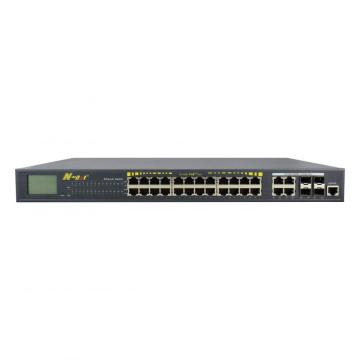 LCD 10/100M Managed POE Switch