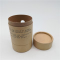 Brown Kraft Cylinder Tube Box with Two Holders