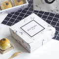 Marble pattern paper food storage boxes