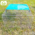 Easy Clean Folding Galvanized Wire Rabbit Cage