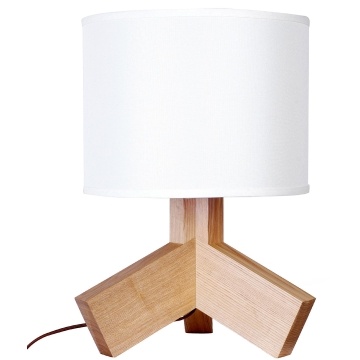 Lampe de table en bois massif Speical moderne (LBMT-JK)