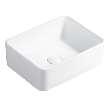 Rectangle Above Counter White Porcelain Ceramic Vanity Sink