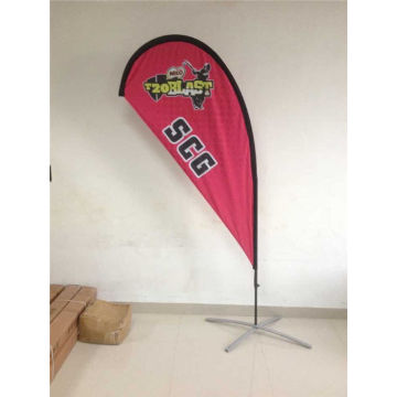 Knitted Fabric Custom Teardrop Flag Banner