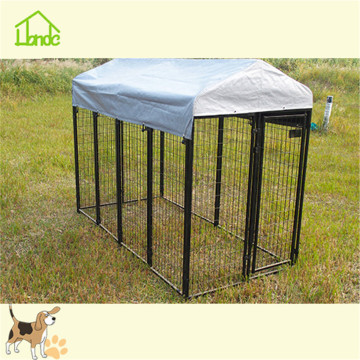 Black wire welded square tube dog kennel cage