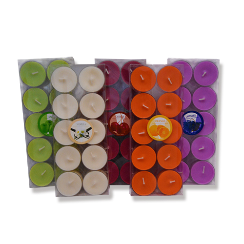 Colored Tealight Candles in Aluminum Candles