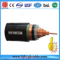 Cable de alimentación de cobre trenzado 6.35 / 11kV Armadura de alambre de aluminio