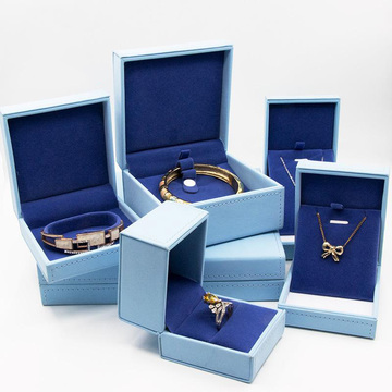 Blue luxury jewelry box for bracelets and necklaces