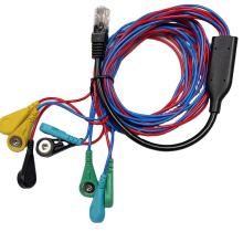 RJ45 Cable de cable de cables Snap ECG para EMS/TENS